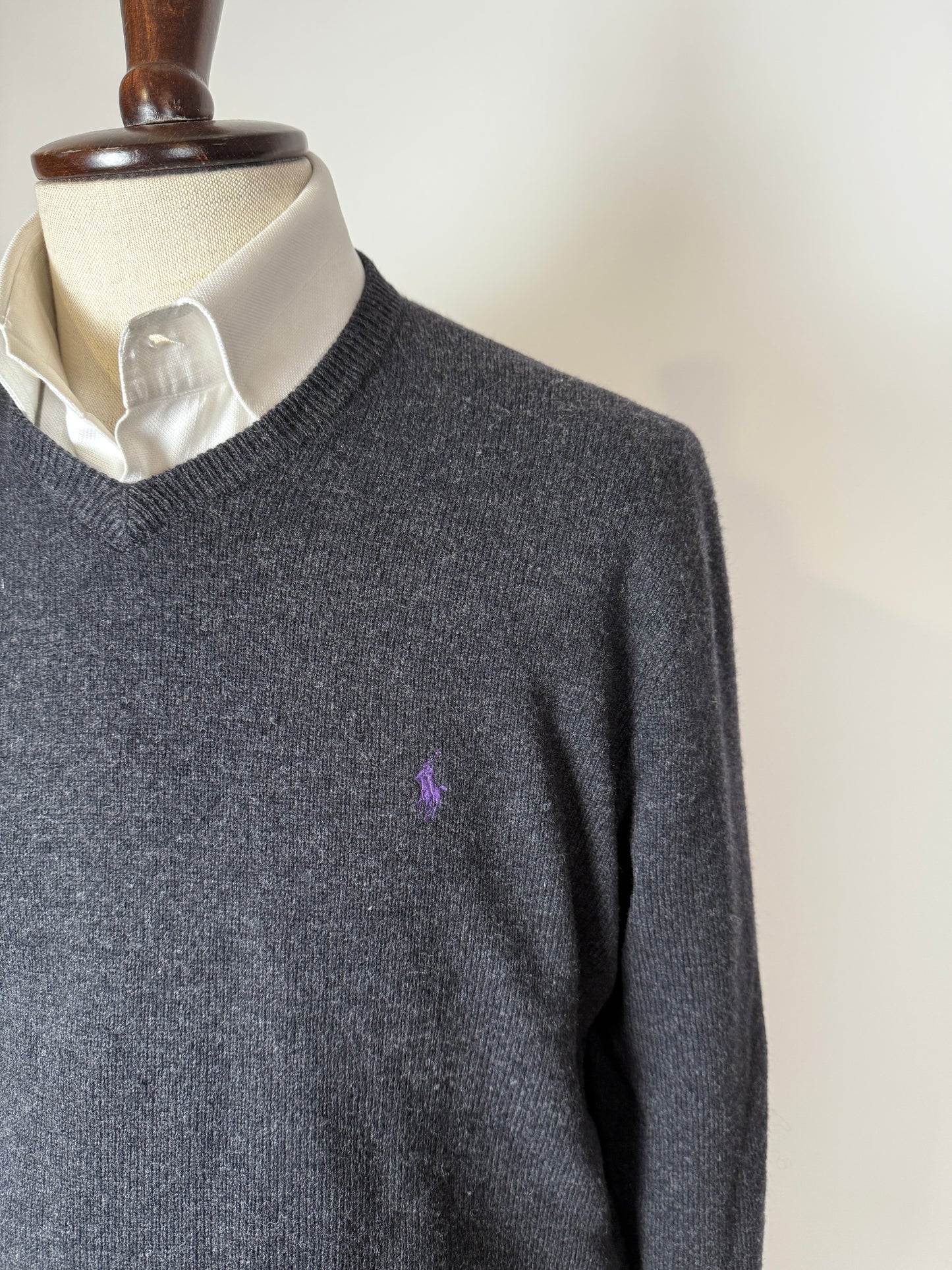 Pullover Ralph Lauren pura lana antracite - L