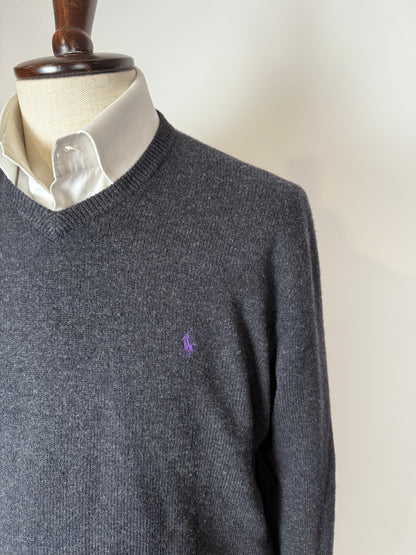 Pullover Ralph Lauren pura lana antracite - L