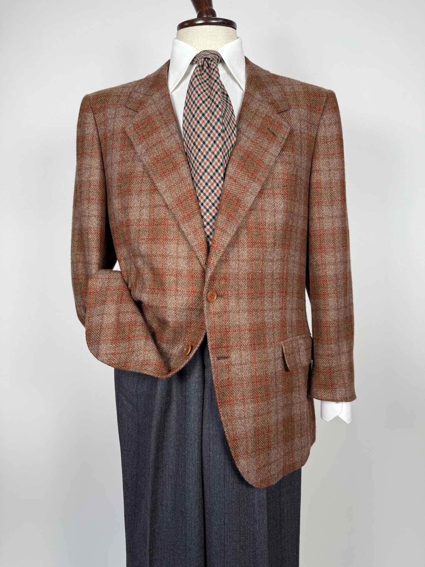 Giacca sartoriale in cashmere a quadri - tg. 52