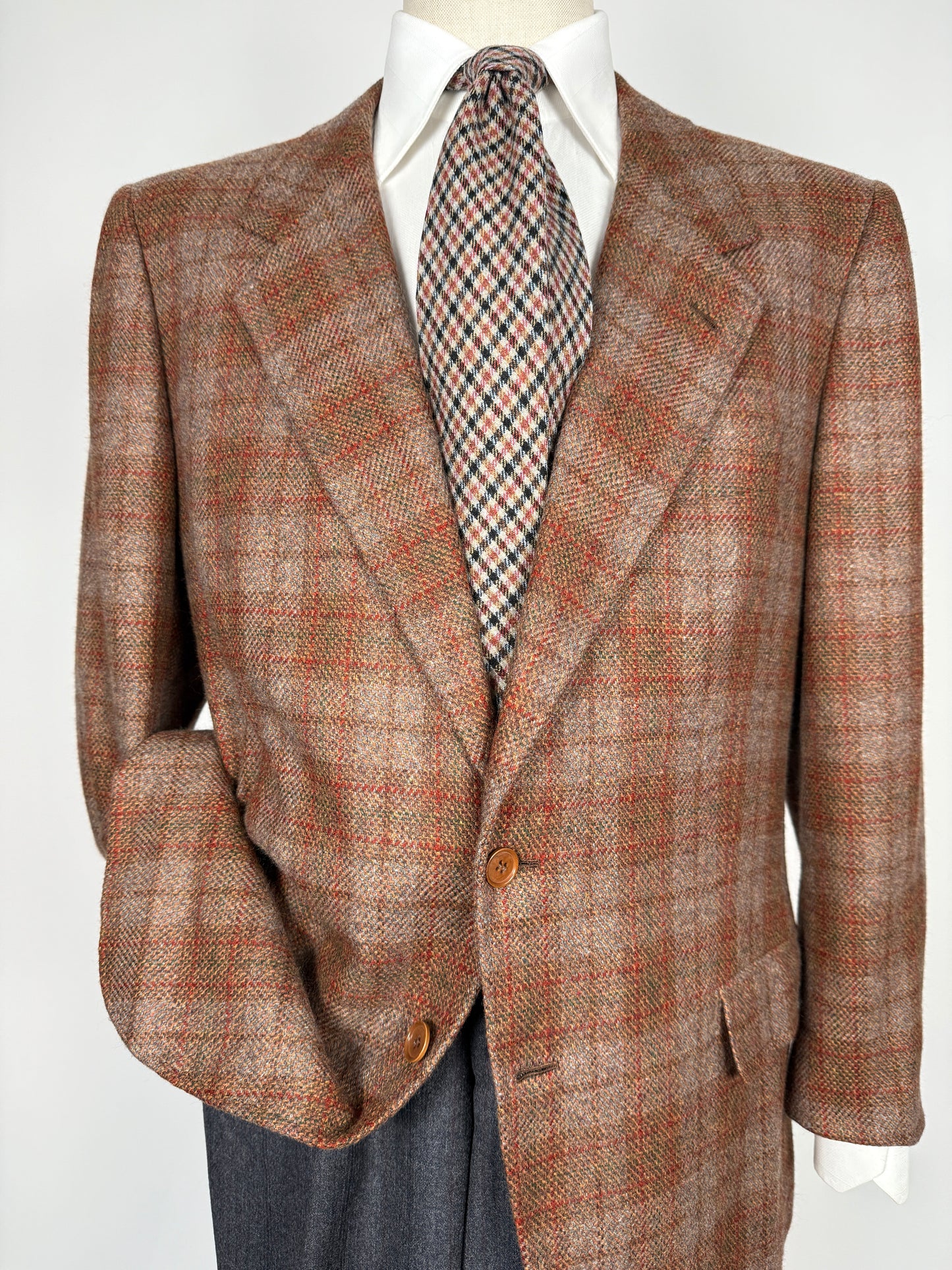 Giacca sartoriale in cashmere a quadri - tg. 52