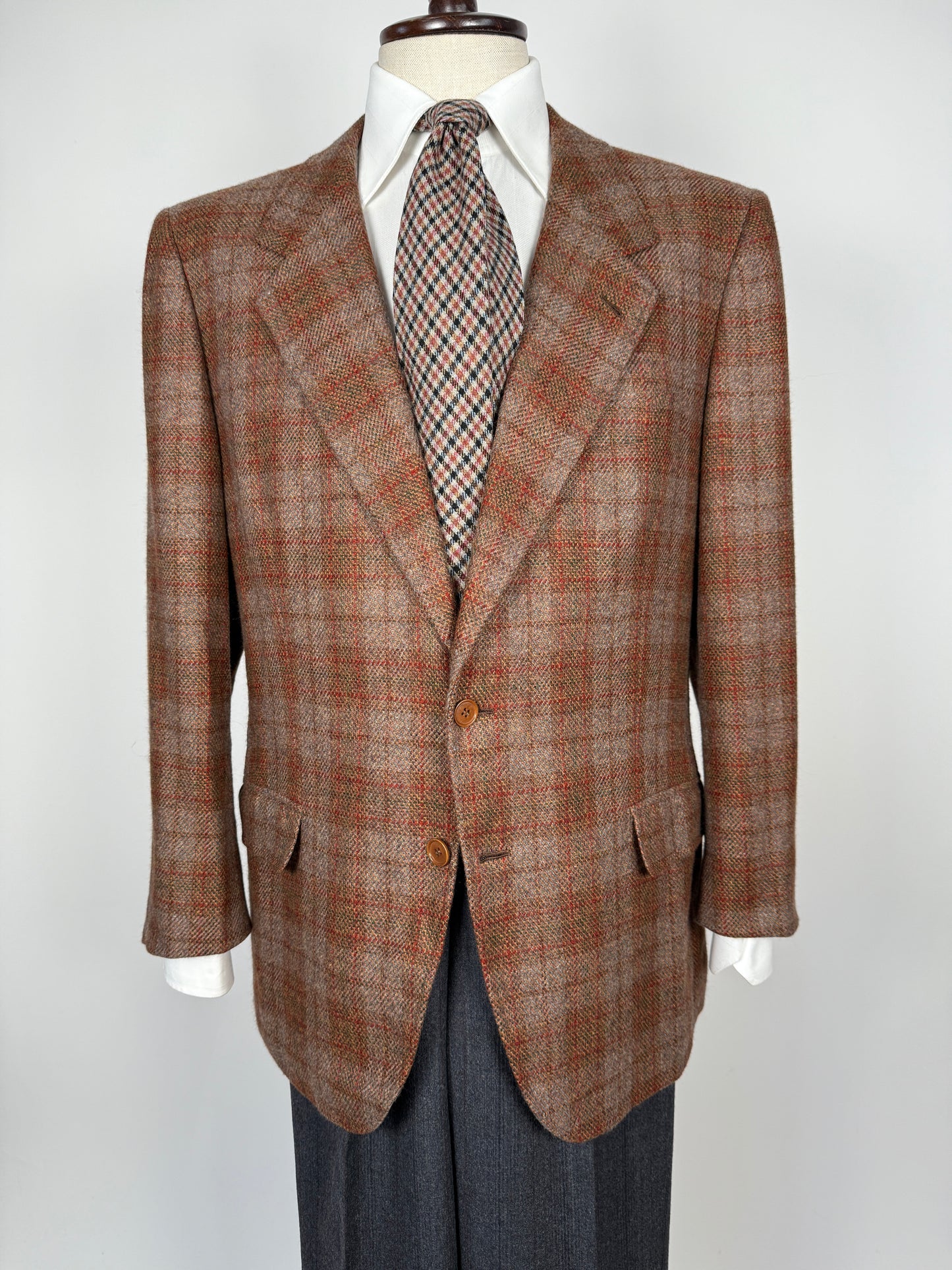Giacca sartoriale in cashmere a quadri - tg. 52