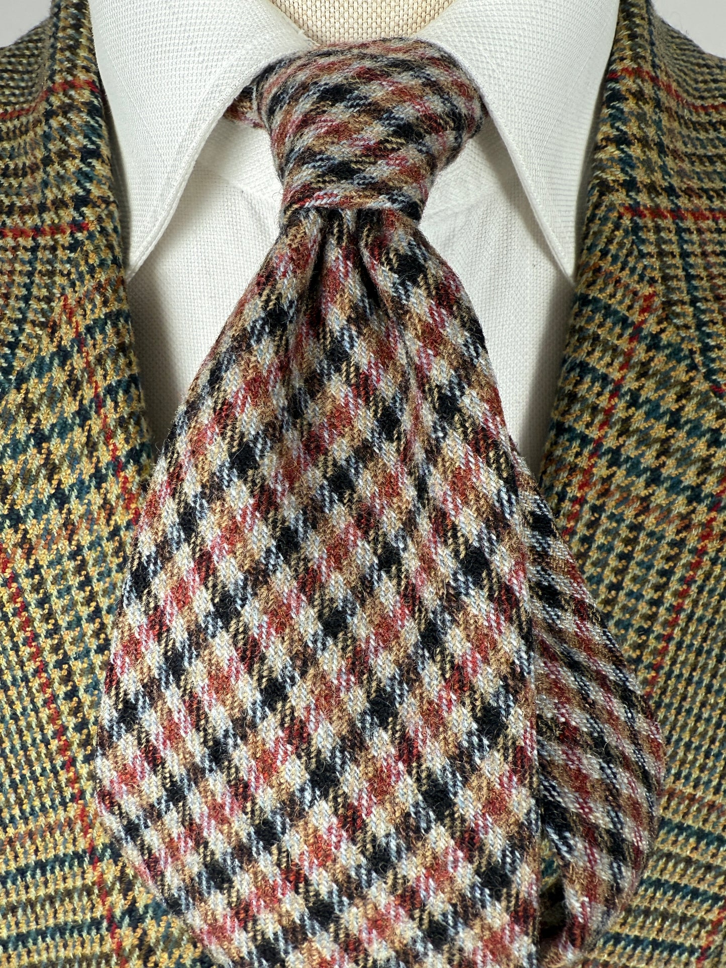 Cravatta check in lana scozzese