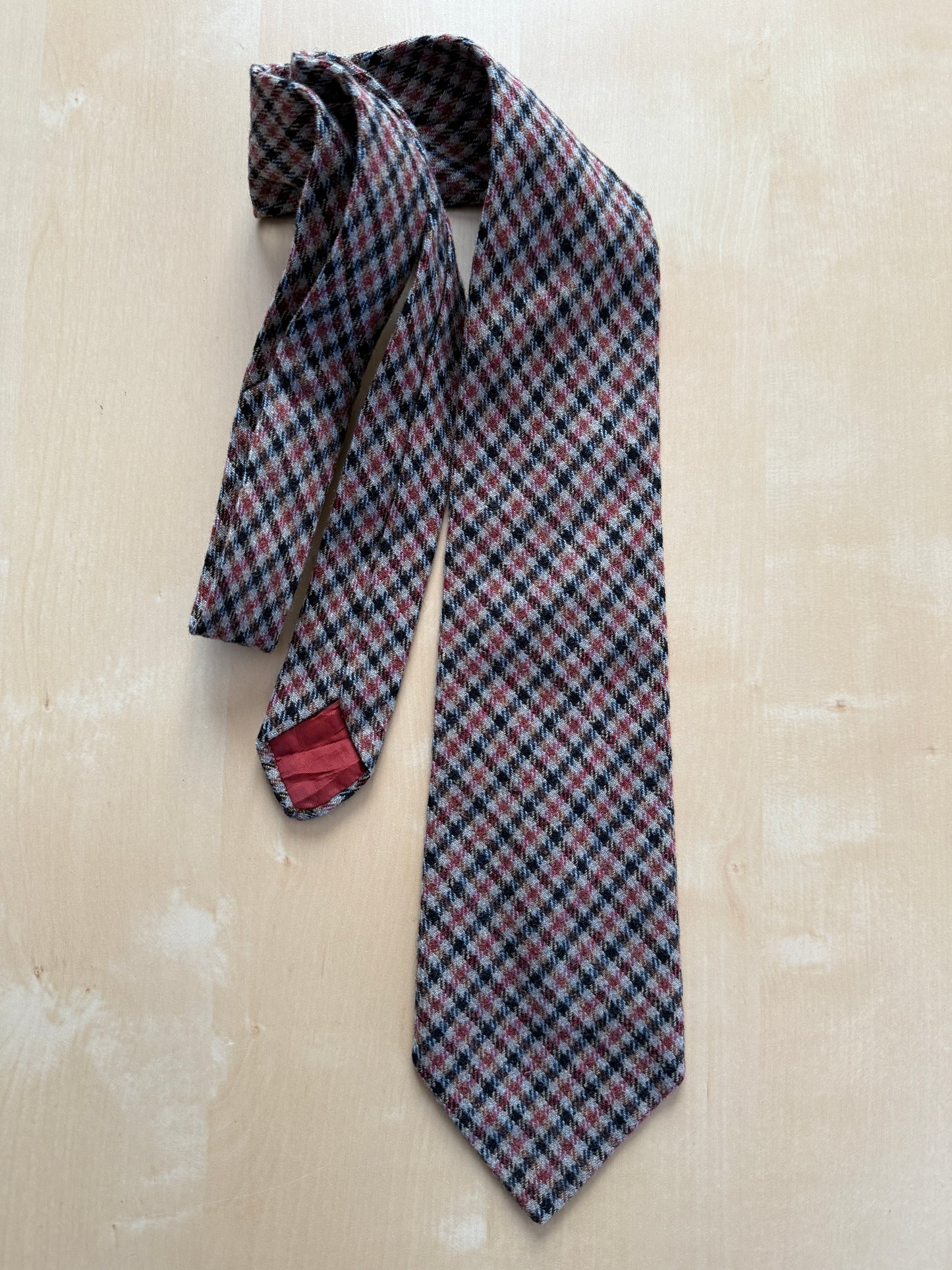 Cravatta check in lana scozzese