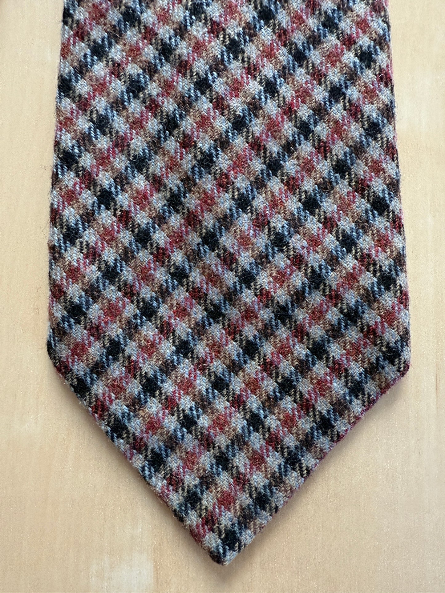 Cravatta check in lana scozzese