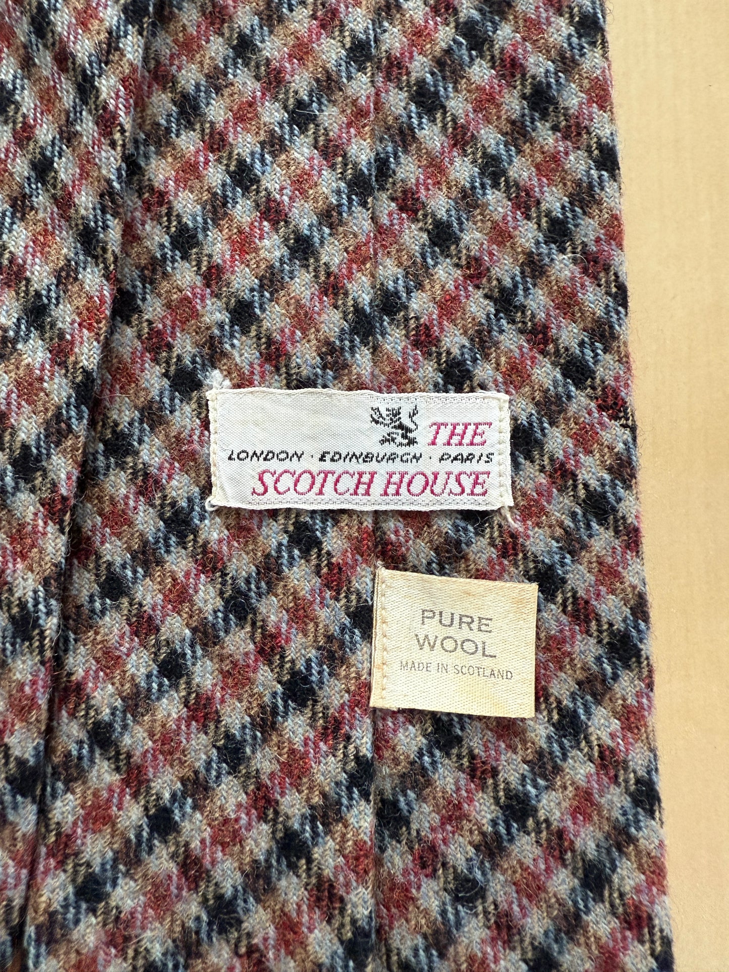 Cravatta check in lana scozzese