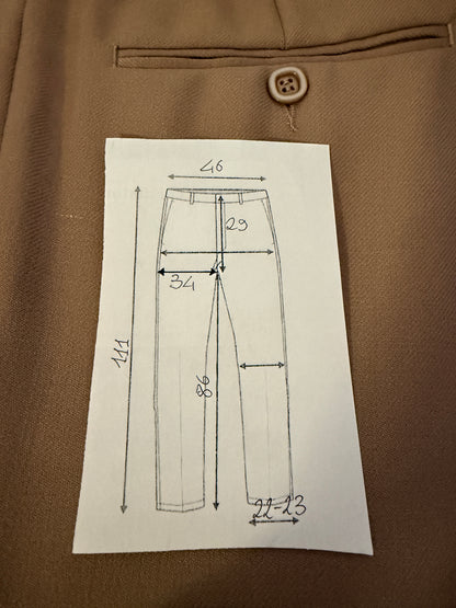 Pantaloni anni ‘70 cavalry twill beige (NOS) - tg. 50/52