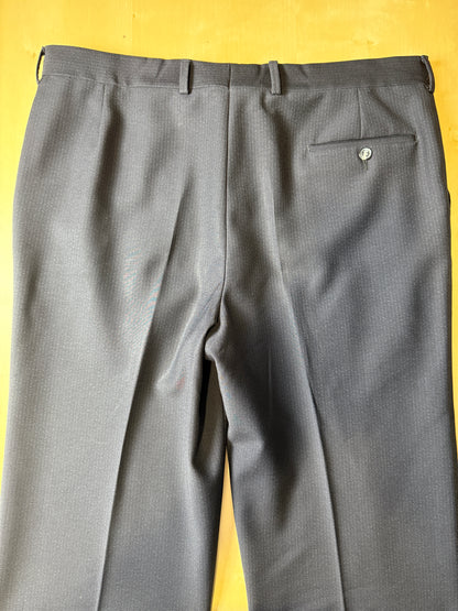 Completo anni ‘70 tela di lana blu gessato - tg. 50/52