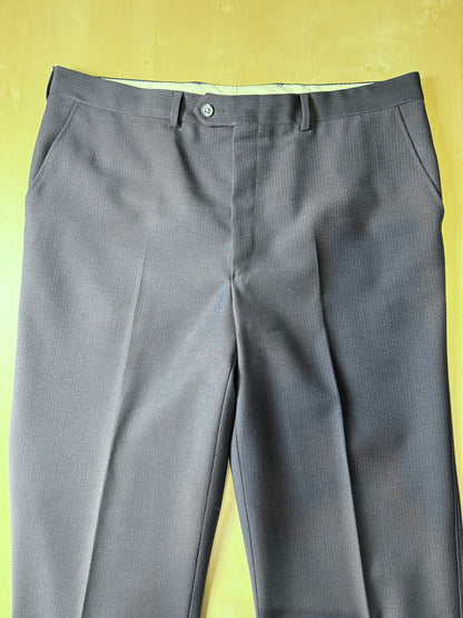 Completo anni ‘70 tela di lana blu gessato - tg. 50/52