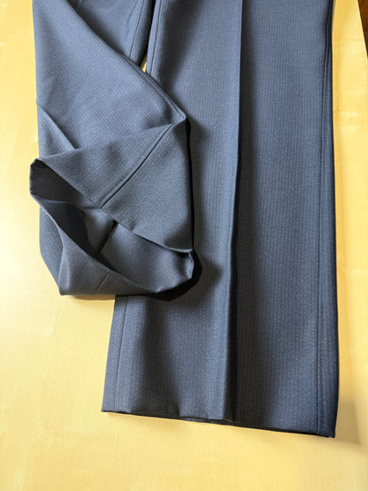 Completo anni ‘70 tela di lana blu gessato - tg. 50/52