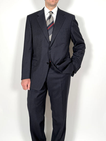 Completo Canali in flanella pettinata blu gessato - tg. 54