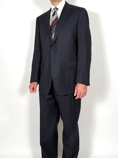 Completo Canali in flanella pettinata blu gessato - tg. 54