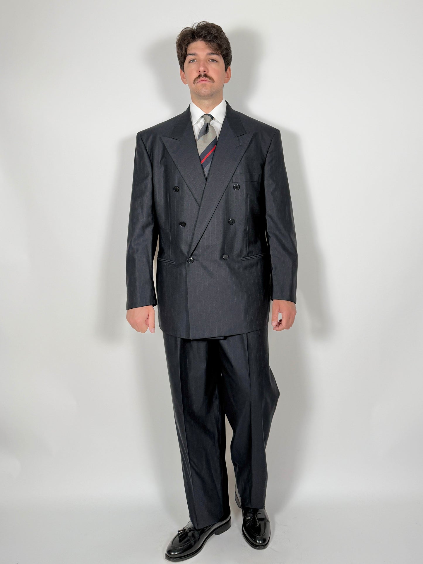 Completo doppiopetto Corneliani anni ‘80 in lana e seta - tg. 52/54