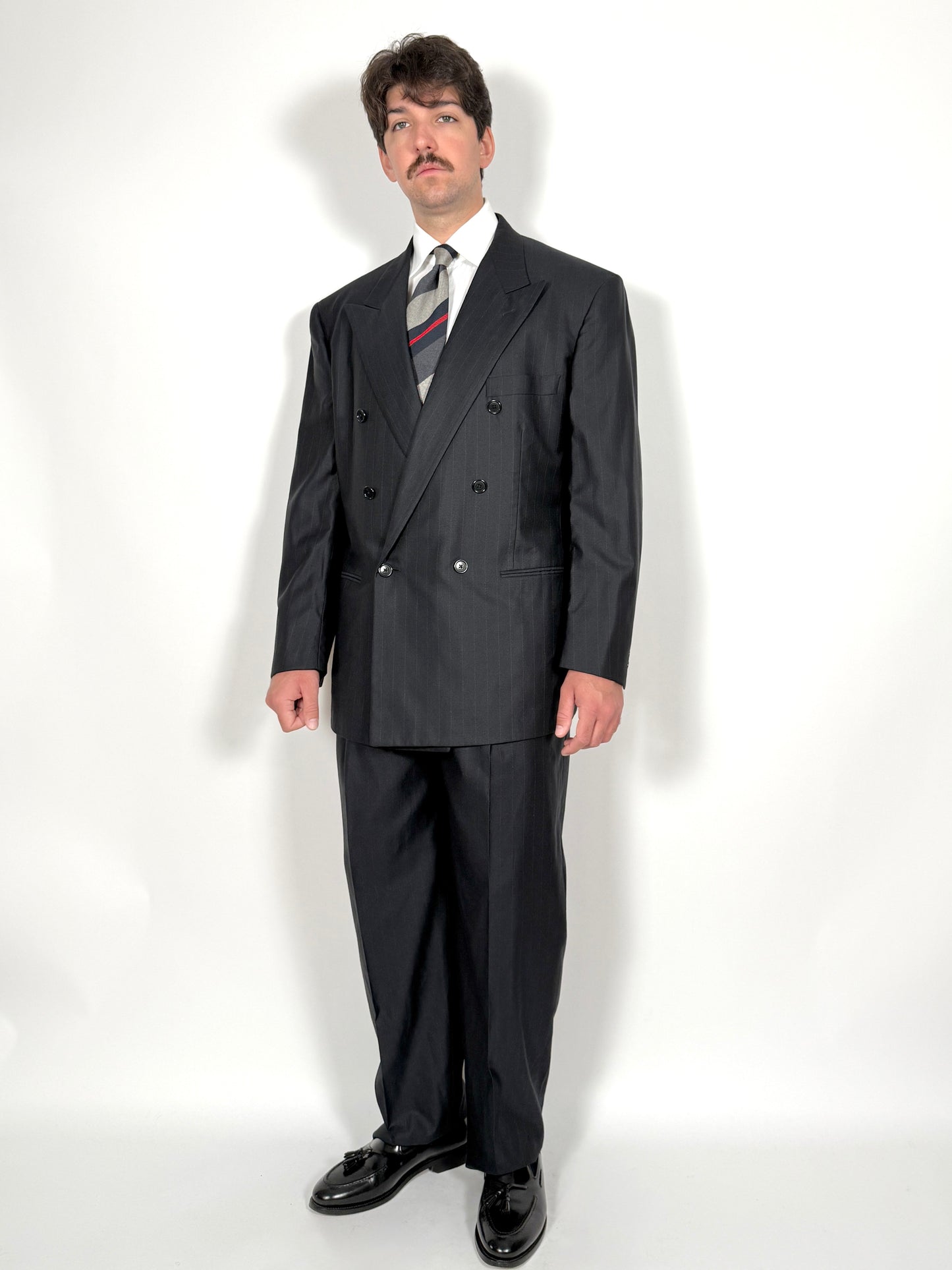 Completo doppiopetto Corneliani anni ‘80 in lana e seta - tg. 52/54