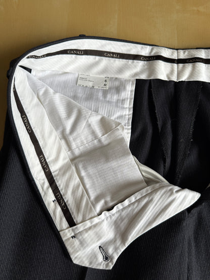 Completo Canali in flanella pettinata blu gessato - tg. 54