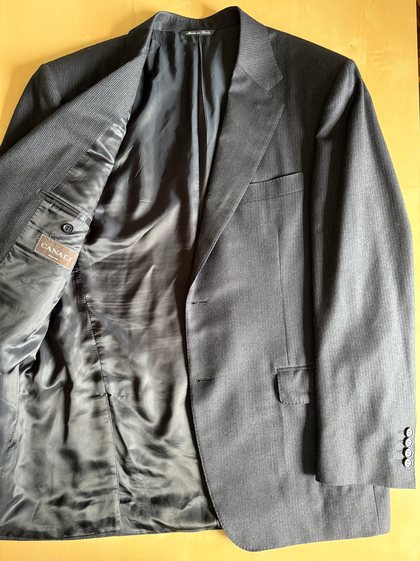 Completo Canali in flanella pettinata blu gessato - tg. 54