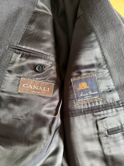 Completo Canali in flanella pettinata blu gessato - tg. 54