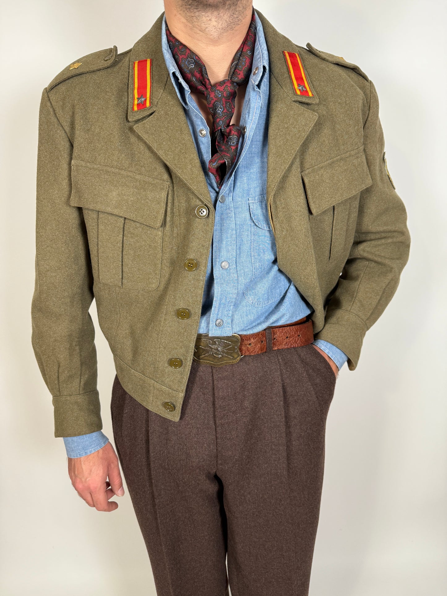 Giubba anni ‘50 esercito italiano CAR 80° Roma - tg. 48