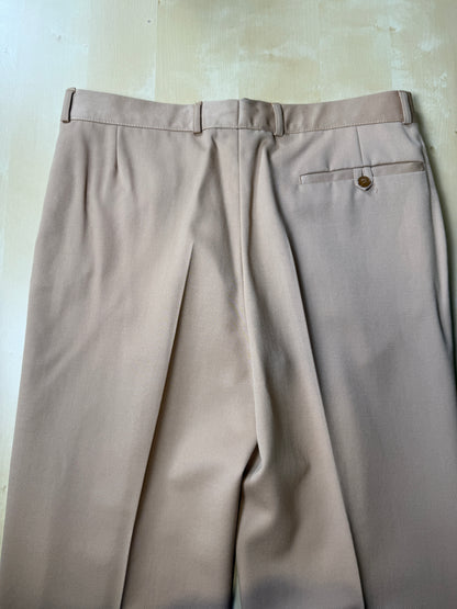 Pantaloni anni ‘70 twill pettinato beige crema (NOS) - tg. 48/50
