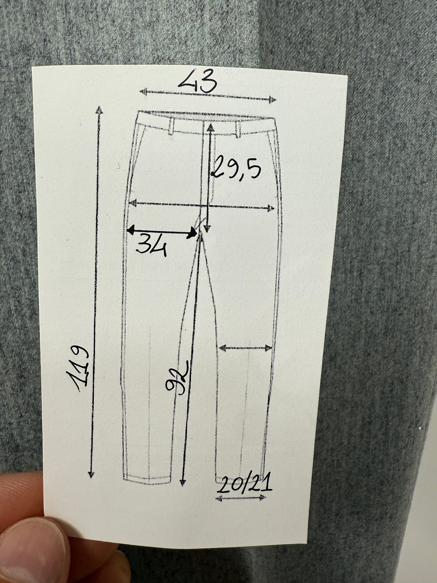 Pantaloni anni ‘80 flanella grigio chiaro (NOS) - tg. 48