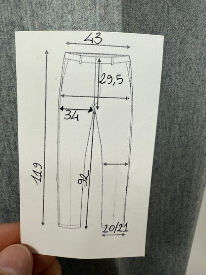 Pantaloni anni ‘80 flanella grigio chiaro (NOS) - tg. 48