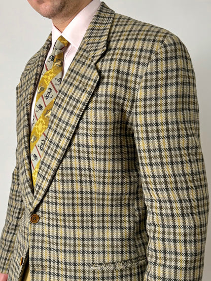 Giacca Valentino anni ‘80 check in lana e cashmere - tg. 52