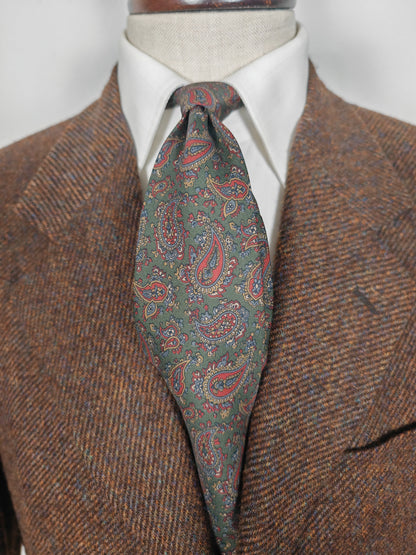 Cravatta paisley nuova fondo di magazzino anni '90