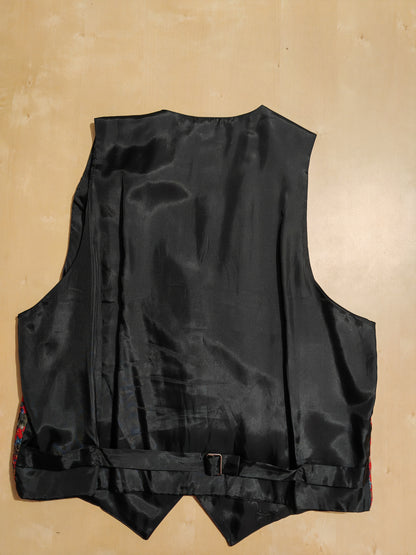 Vintage waistcoat with flower pattern - XL