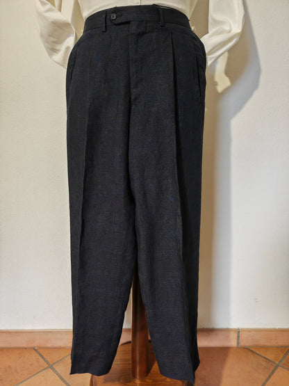 Blue suit, 100% linen - size 48