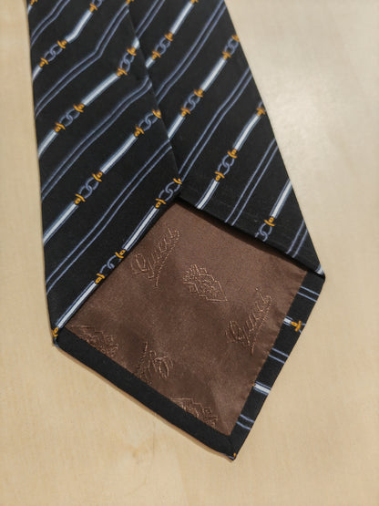 Gucci vintage tie with horsebit-like pattern