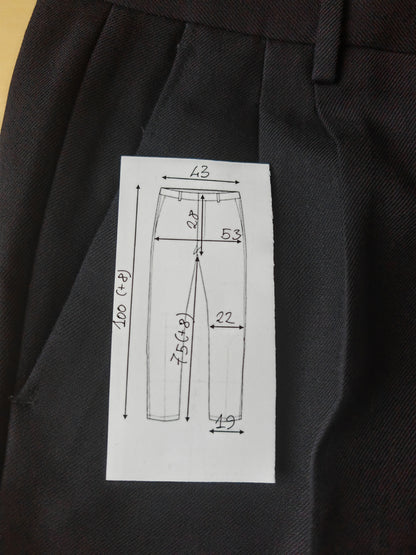 Pantaloni in twill 100% lana - tg. 48