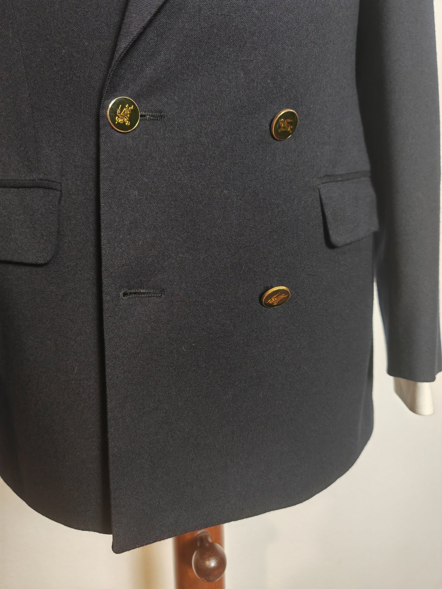 Blazer doppiopetto Burberrys anni '80 in stile navy - tg. 46