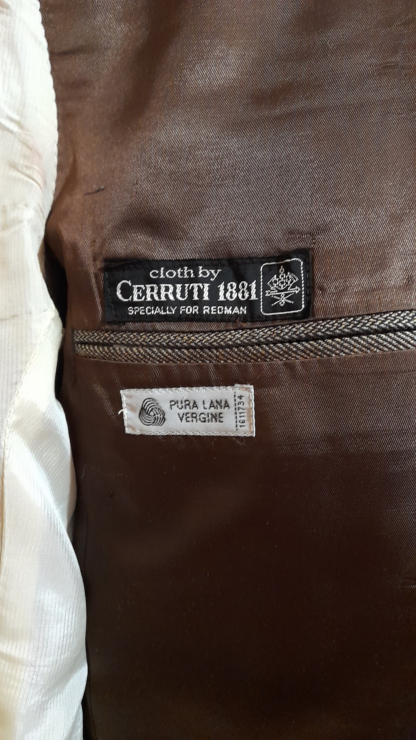 Completo vintage gessato tessuto Cerruti taglia 54