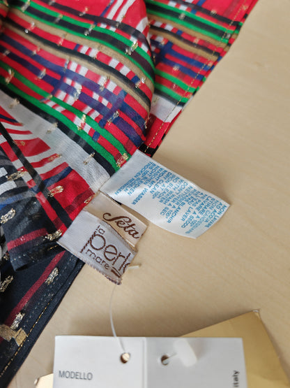 Pareo/pashmina in georgette di seta La Perla Mare anni '80 NOS