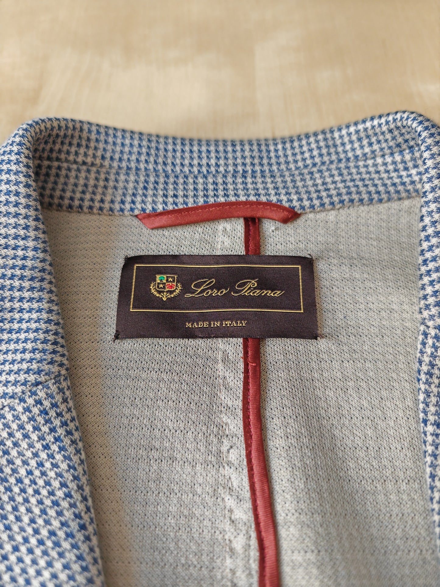 Giacca Loro Piana in jersey cotone e lino pied-de-poule - tg. 50