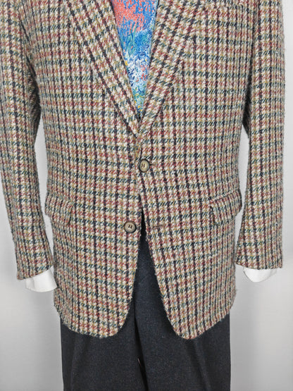 Giacca anni '80 in tweed pied-de-poule - tg. 50