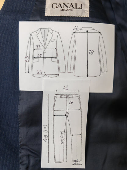 Completo doppiopetto blu Canali anni '80 - tg. 46/48