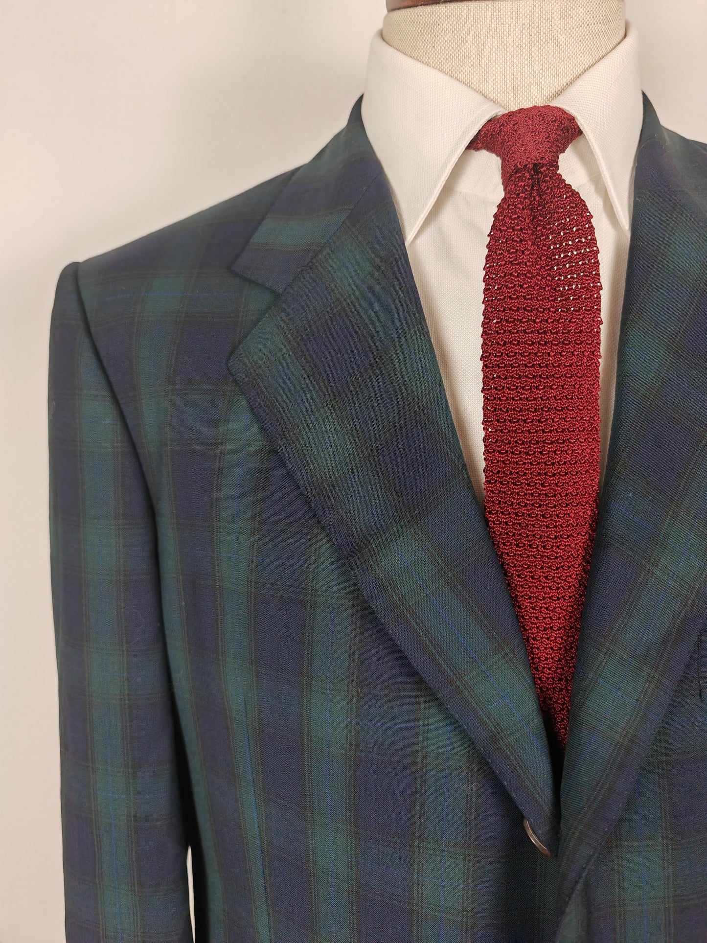 Giacca estiva Ermenegildo Zegna su misura in fresco lana tartan - tg. 50