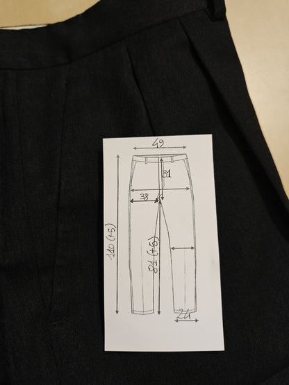 Pantalone Giusti Bologna, tess. Loro Piana flanella pettinata super 120 S - tg. 56