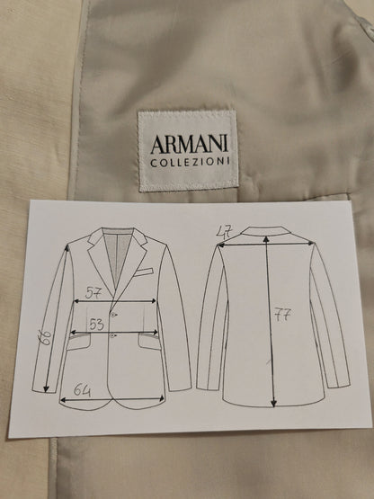 Giacca Armani Collezioni in seta e lino color avorio - tg. 52/54