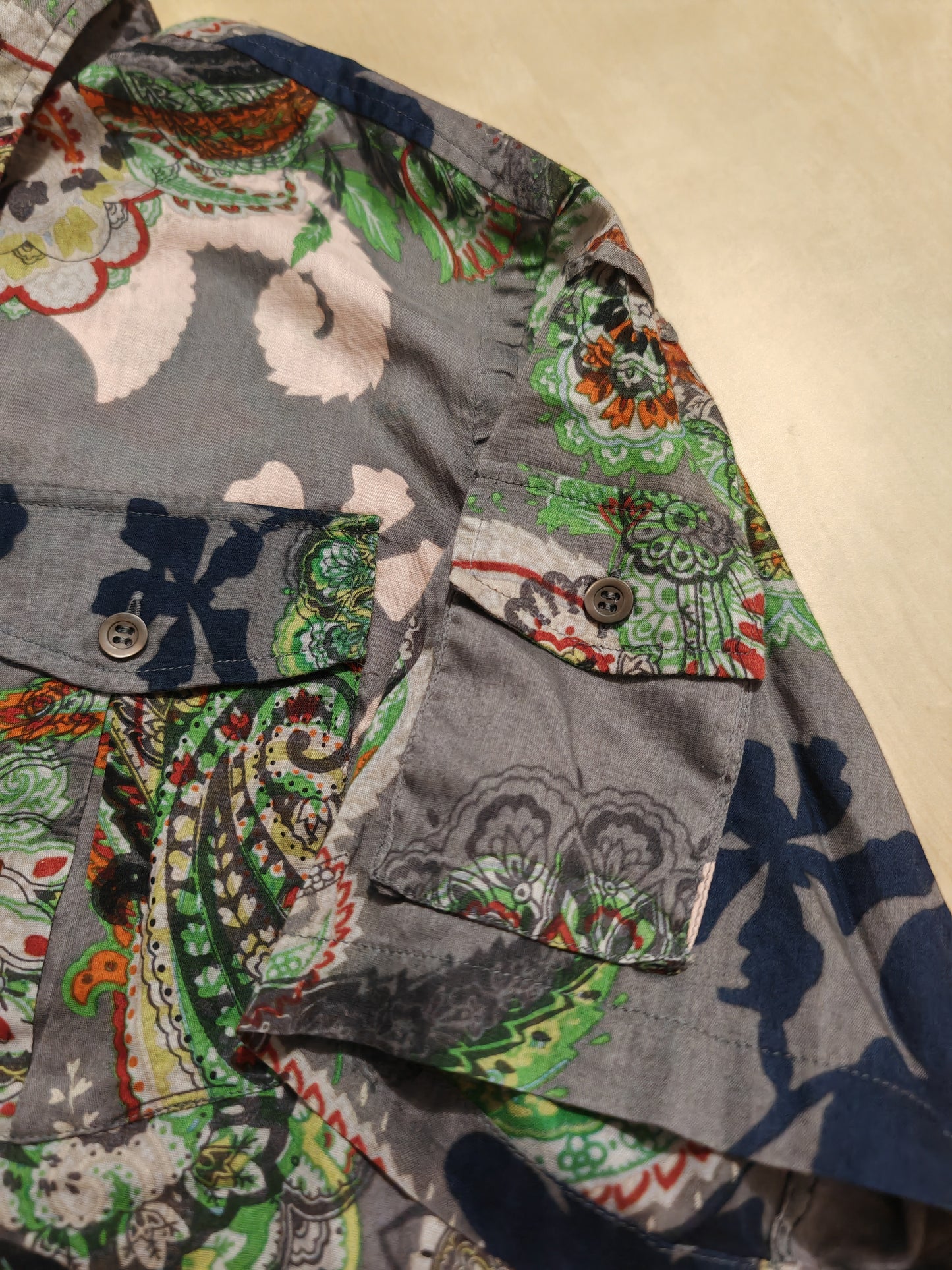 Camicia Dries Van Noten maniche corte floreale - M slim