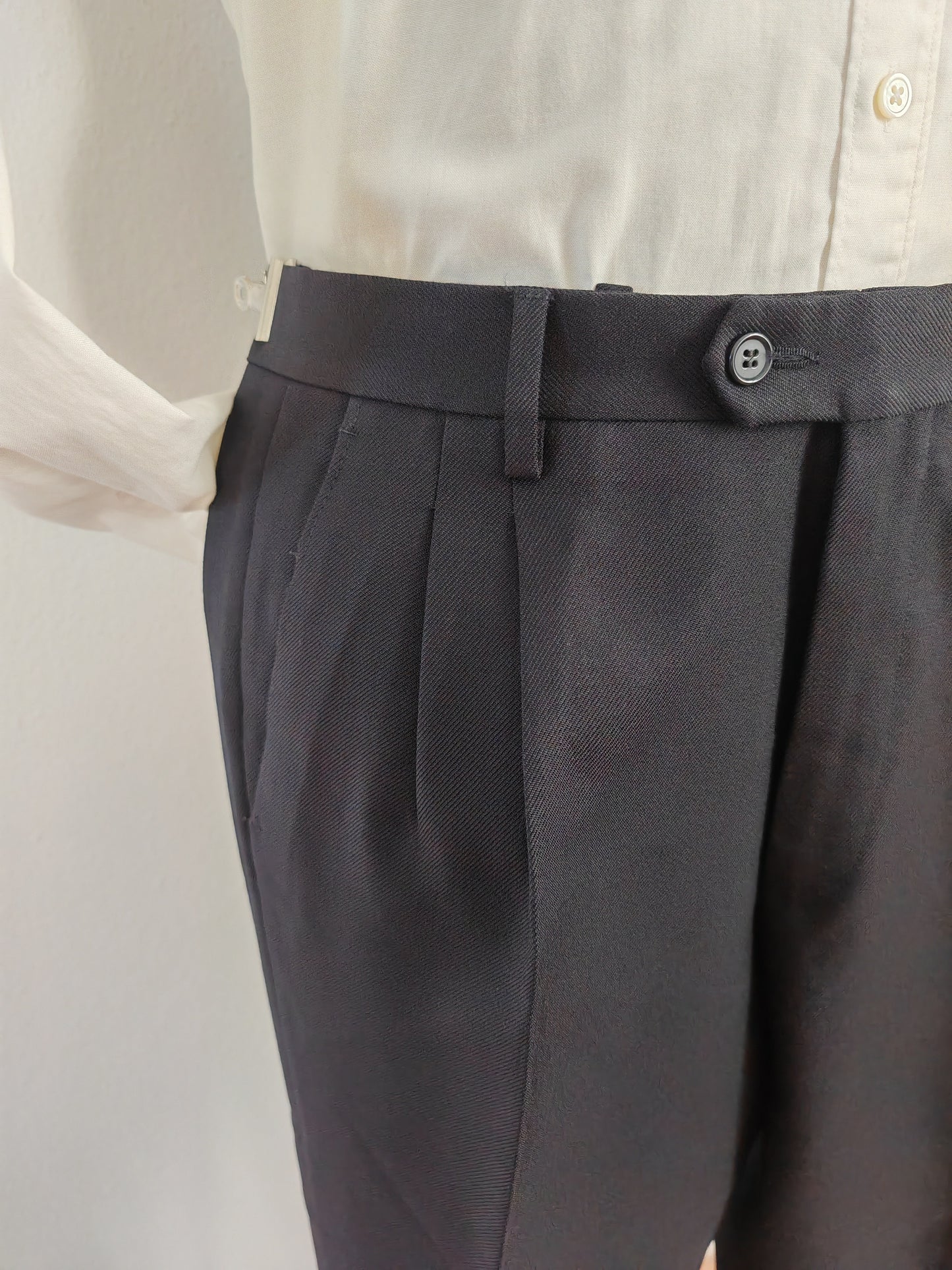 Pantaloni in twill 100% lana - tg. 48