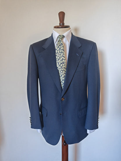 Blazer navy Christian Dior in panno di lana con bottoni metallici logati - tg. 48/50