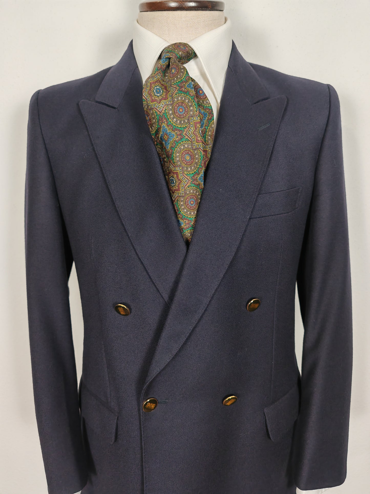 Blazer doppiopetto navy anni '80 - tg. 46 corta