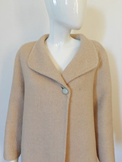 Cappotto a mantella in alpaca e lana - tg. 46