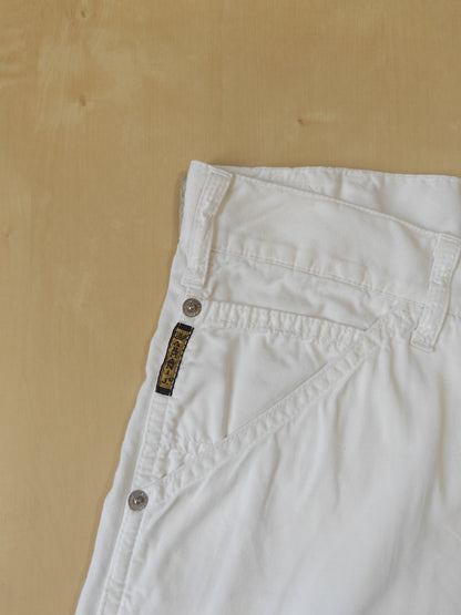 Pantalone bianco Armani Jeans anni '90 dettagli workwear - tg. 48