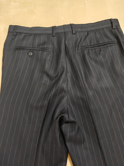 Completo in twill di lana blu gessato - tg. 50/52