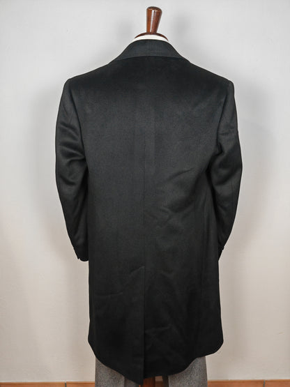 Cappotto sartoriale in panno di lana nero - tg. 50