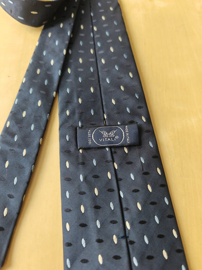 Cravatta in raso micro fantasia