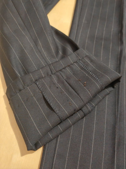 Completo in twill di lana blu gessato - tg. 50/52