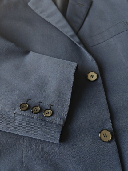 Completo sartoriale anni '60 twill di lana blu - tg. 50